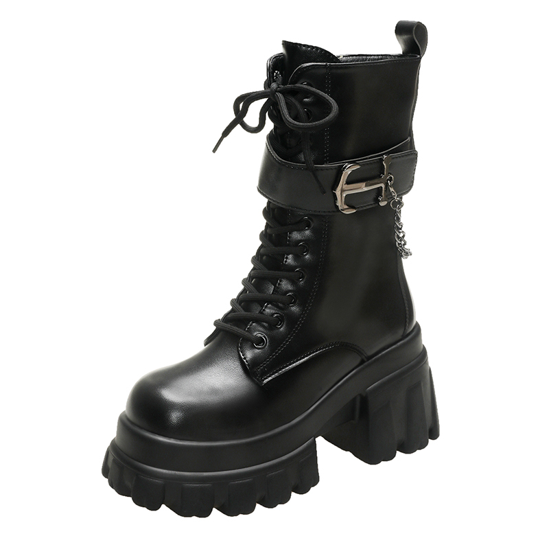 11cm Woman Hidden Wedges Boots - Guipure Lace Panel recension och pris