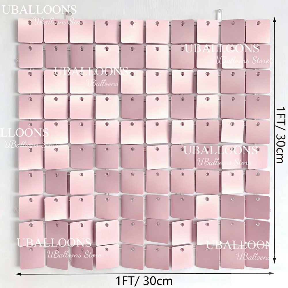 6-24pcs Matte Rose Pink Shimme - Sequin Fabric Panel recension och pris
