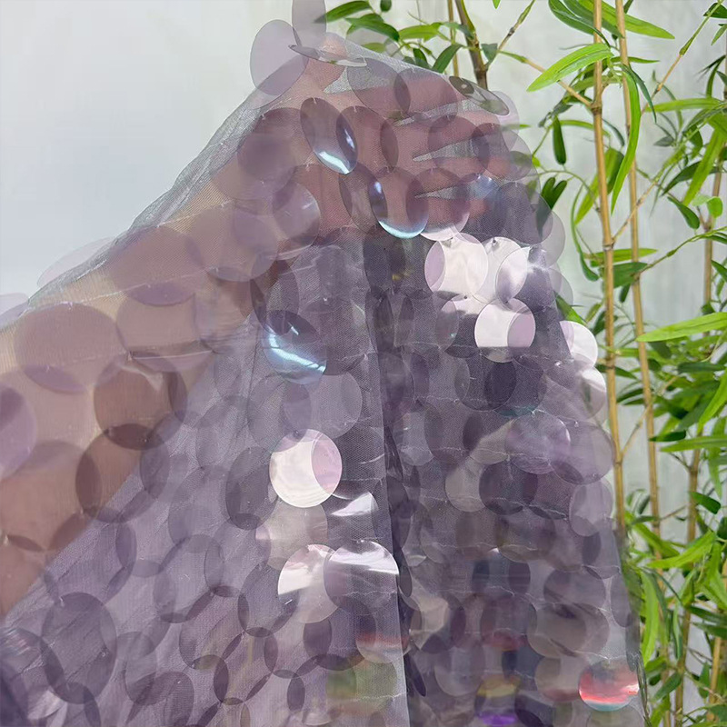 Shiny Big Sequin Embroidered M - Sequin Fabric Panel recension och pris