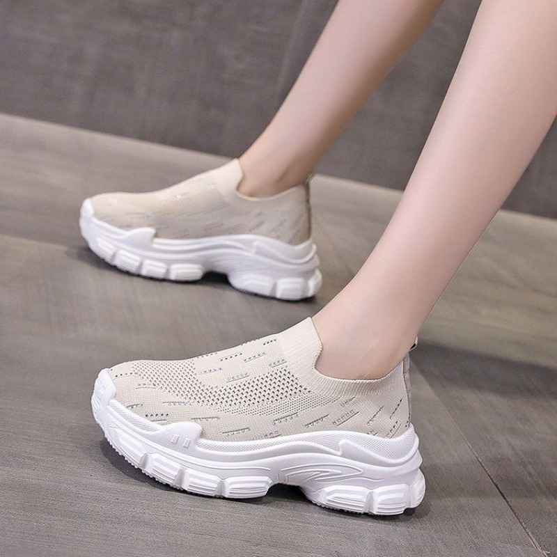 Women Platform Thick Sole Spor - Crystal Mesh Fabric recension och pris