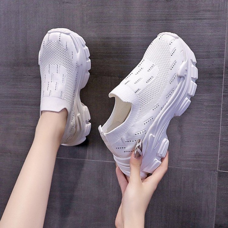 Women Platform Thick Sole Spor - Crystal Mesh Fabric recension och pris