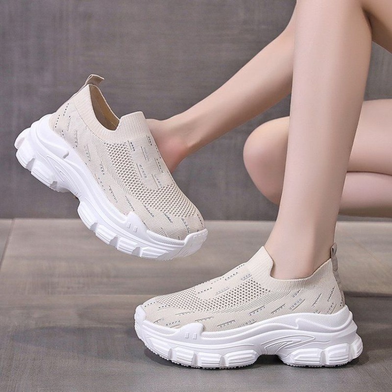 Women Platform Thick Sole Spor - Crystal Mesh Fabric recension och pris