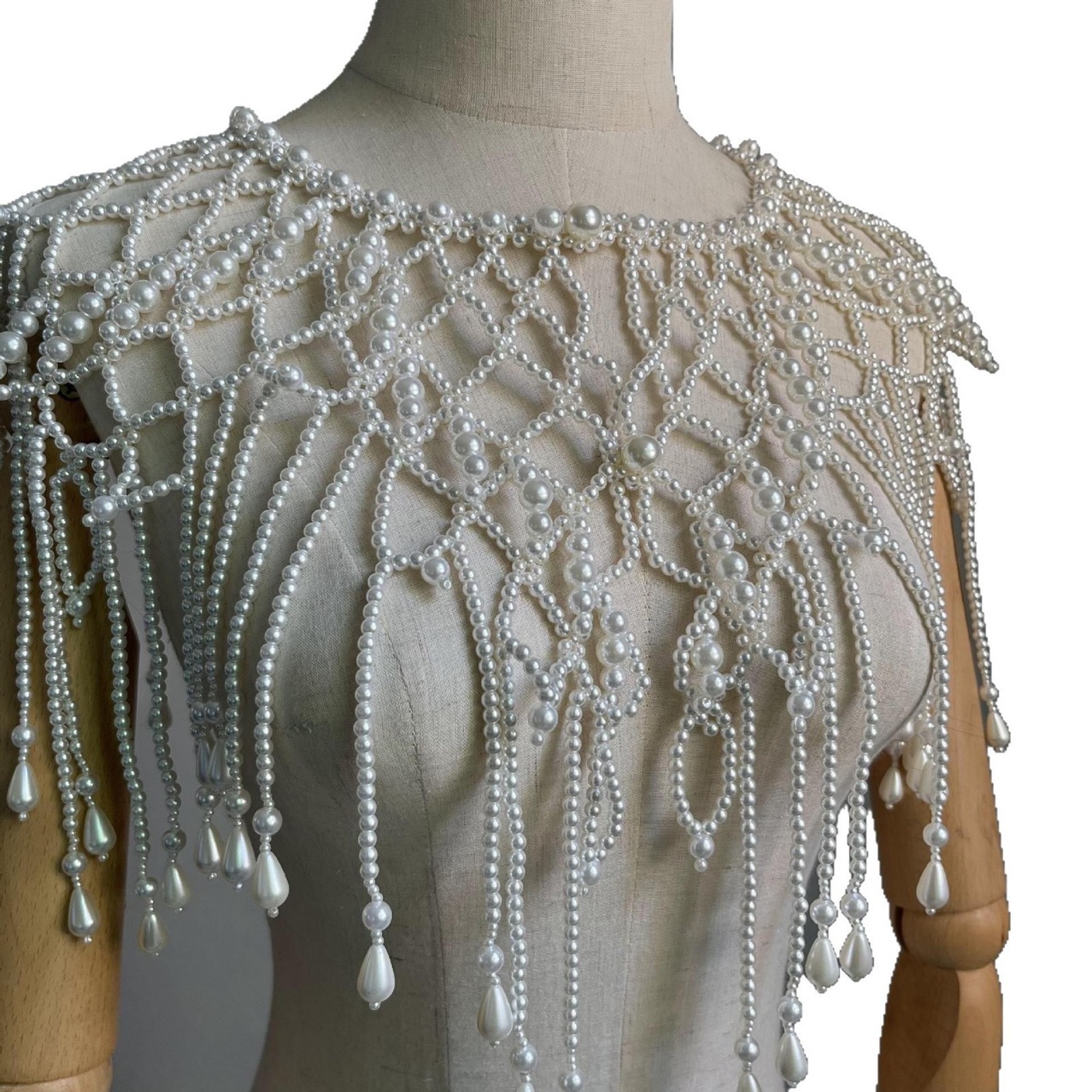 Handmade Pearl Layered Body Ch - Pearl Trim Chain recension och pris