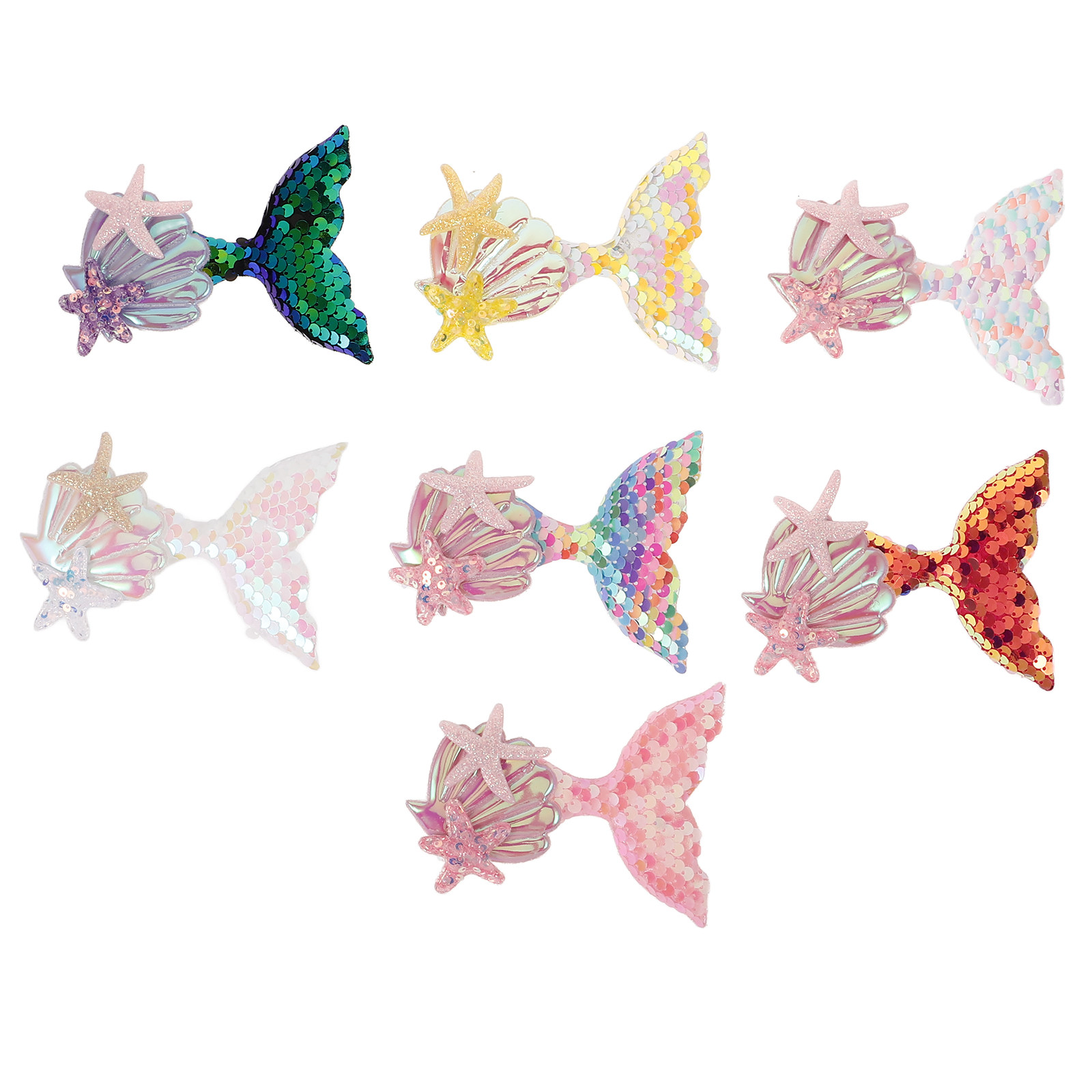 7Pcs Mermaid Fabric Patches fo - Embellishment Crafts recension och pris