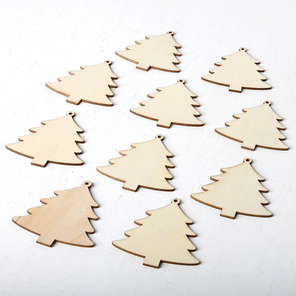 10Pcs Unfinished Wooden Christ - Christmas Craft Embellishment recension och pris