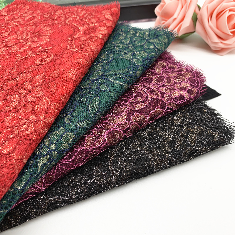 3y/lot Width 24.50cm 4 Colors  - Elastic Lace Trim recension och pris