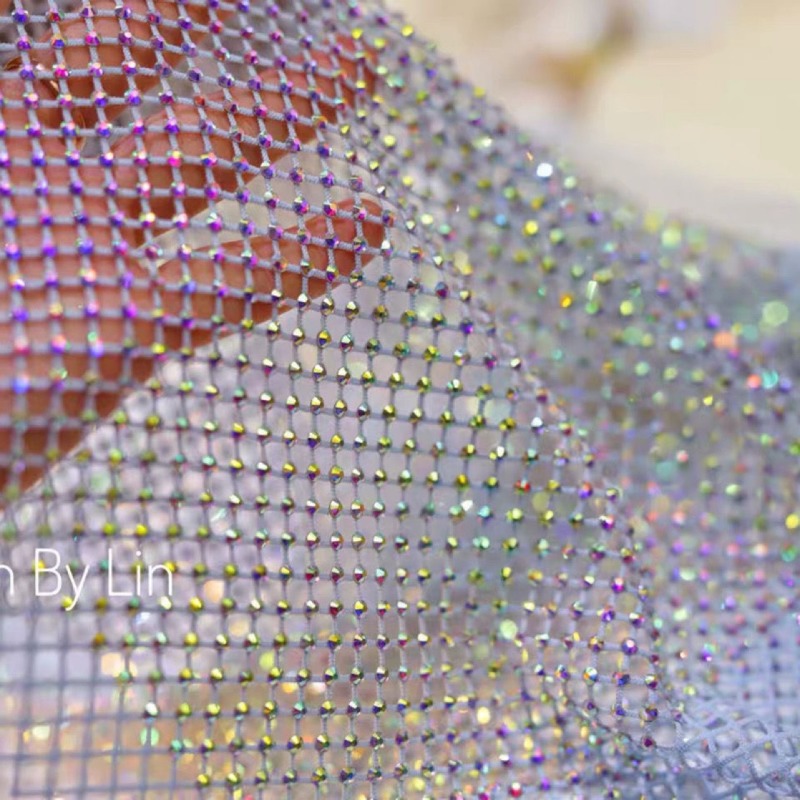 Mistlace Stretch Rhinestone Fi - Crystal Mesh Fabric recension och pris