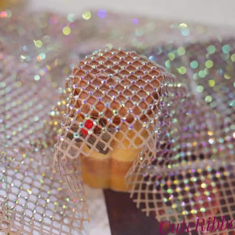 Mistlace Stretch Rhinestone Fi - Crystal Mesh Fabric recension och pris