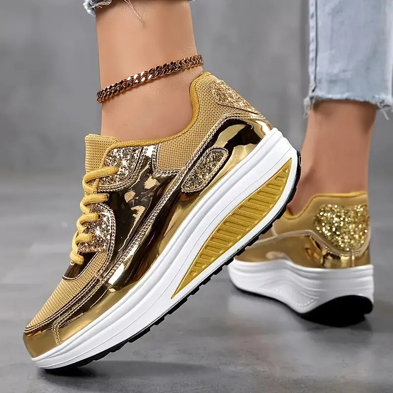 Women's Flat Mesh Sports Shoes - Guipure Lace Panel recension och pris