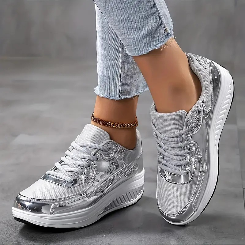 Women's Flat Mesh Sports Shoes - Guipure Lace Panel recension och pris