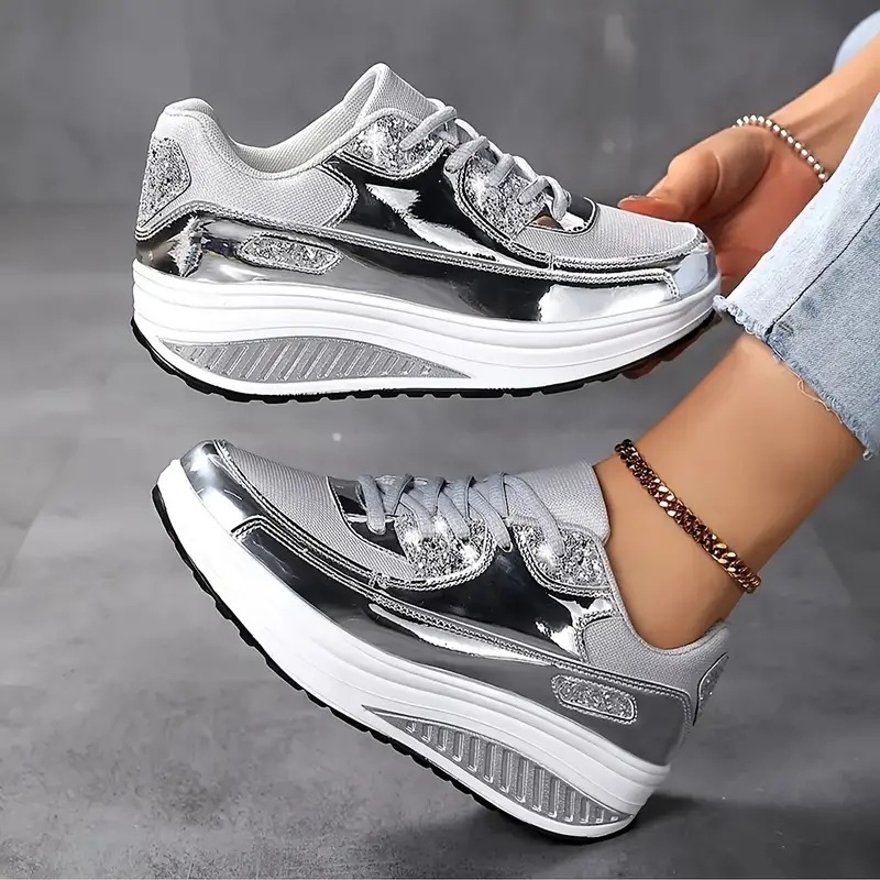 Women's Flat Mesh Sports Shoes - Guipure Lace Panel recension och pris