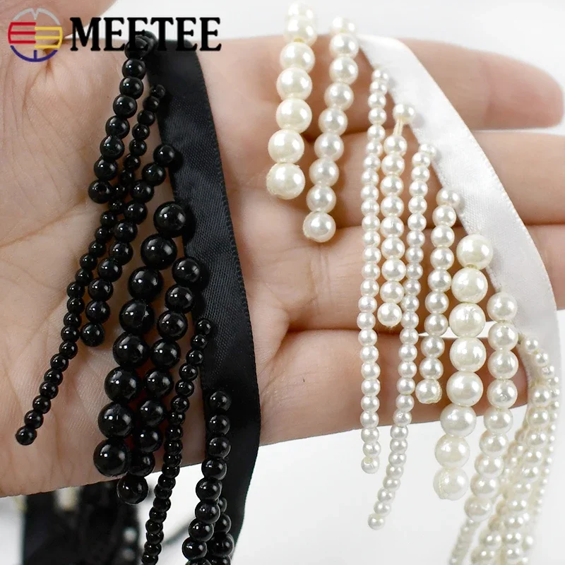1/2Yards Pearl Beaded Tassel F - Beaded Trim Fringe recension och pris
