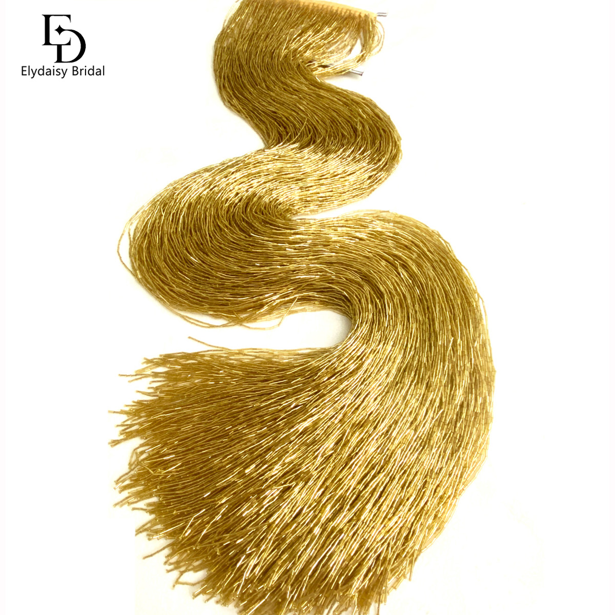 ELYDAISY 1Meter Length Champag - Beaded Trim Fringe recension och pris