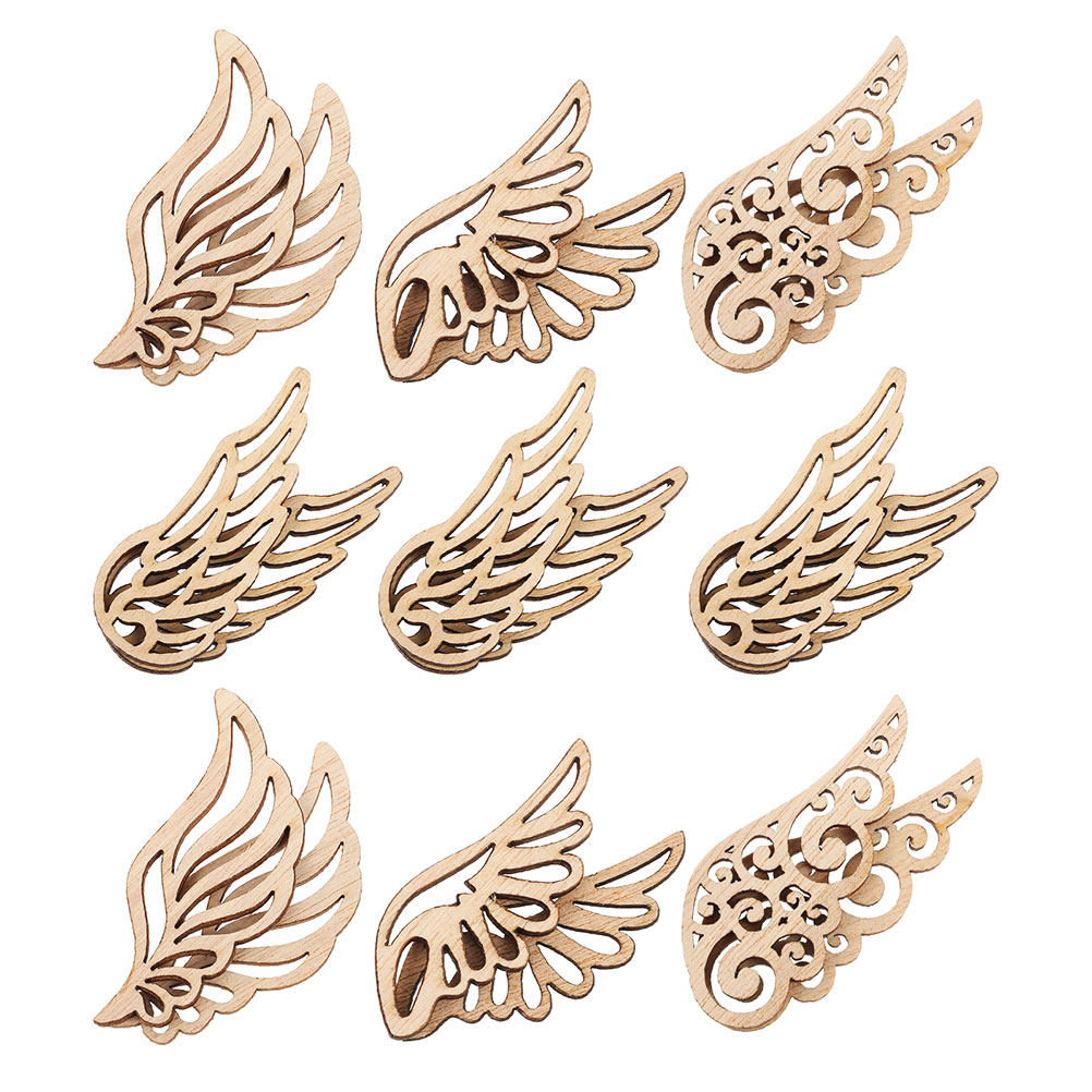80Pcs Wooden Angel Wings Embel - Christmas Craft Embellishment recension och pris