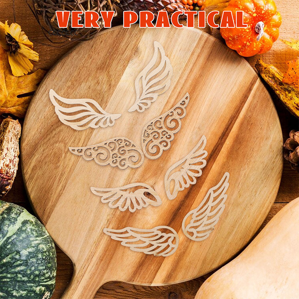 80Pcs Wooden Angel Wings Embel - Christmas Craft Embellishment recension och pris