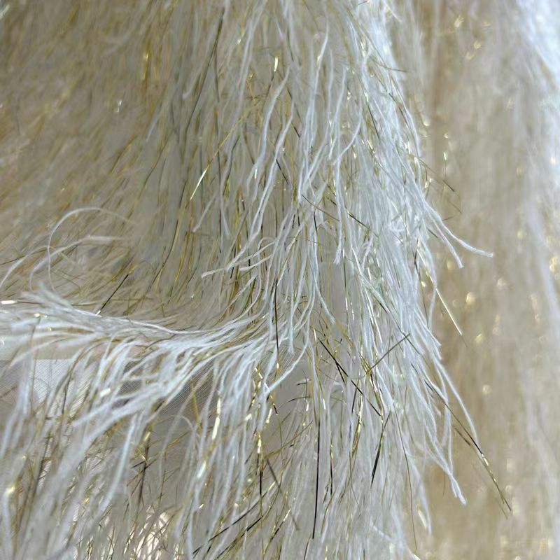 140Cm wide Gold Regular Fringe - Crystal Mesh Fabric recension och pris
